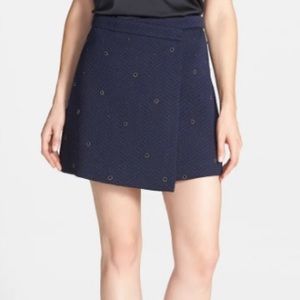 Vince Camuto- Embellished Wrap Skirt